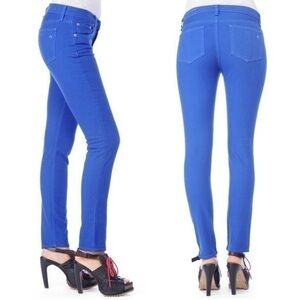 Rag & Bone Bright Blue Mid-Rise Denim Skinny Jeans Size 26